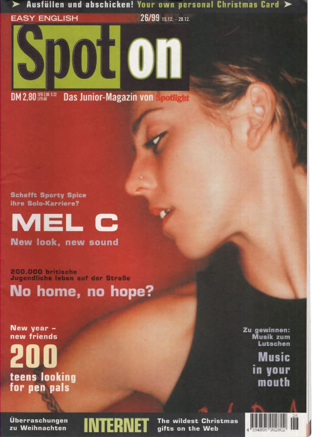 Spot On Magazine Germany 1999-26 – Mel C Spice Girls – Original Print Issue