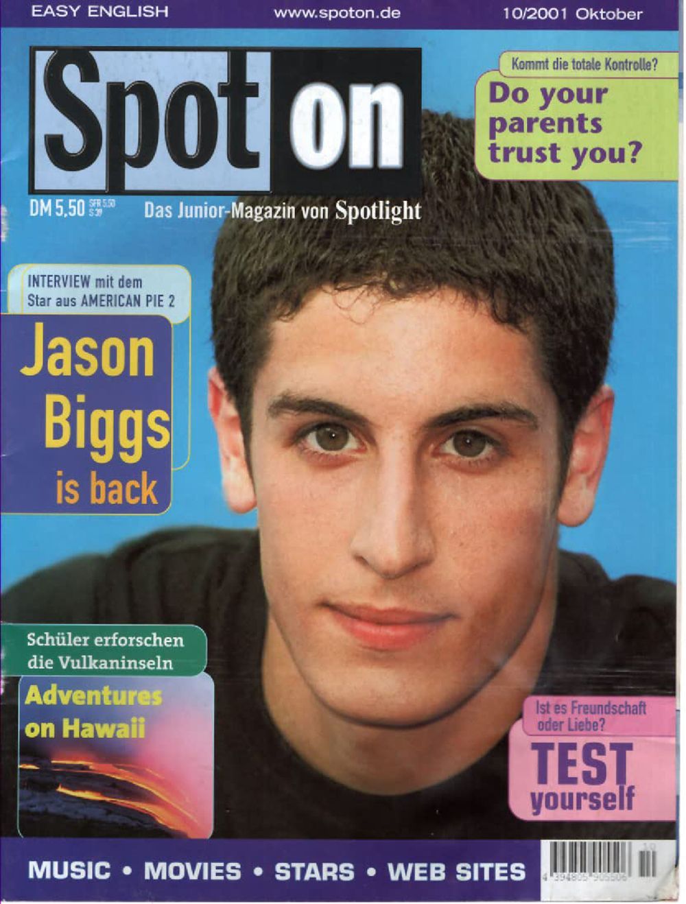 Spot On Magazin Deutschland 2001-10 Jason Biggs
