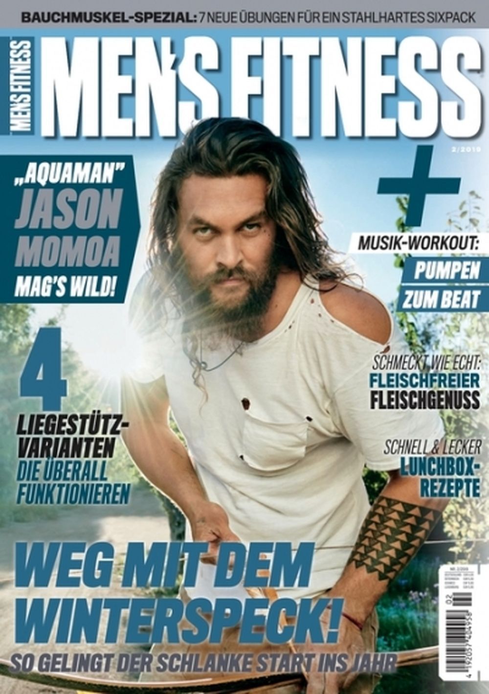 Mens Fitness Revista Alemanha 2019-02 Jason Momoa Edição original