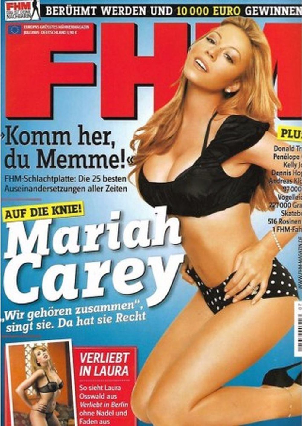 FHM Magazin Deutschland 2005-07 Mariah Carey Donald Trump Penelope Cruz