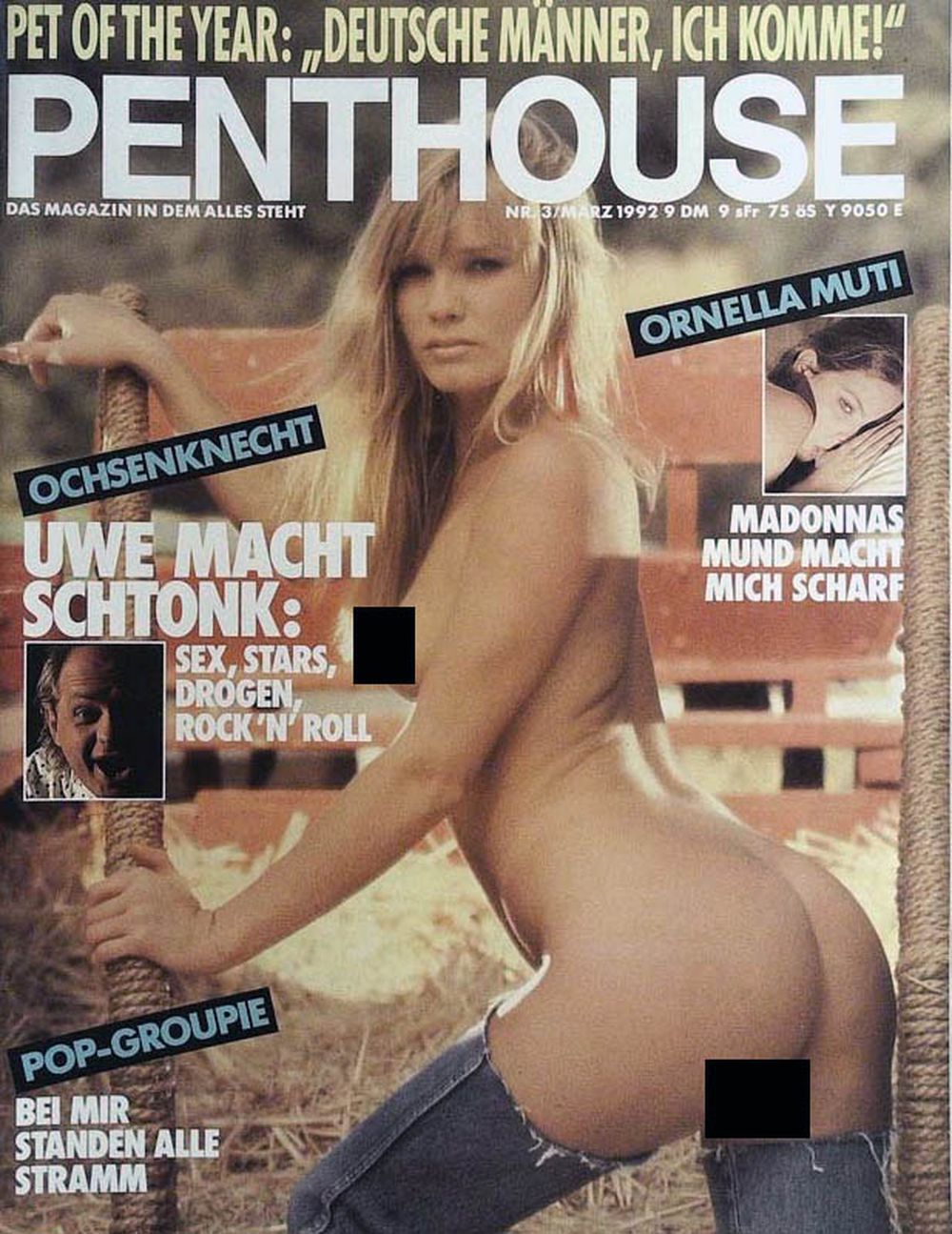 Penthouse Magazin Deutschland 1992-03 Jean Madonna Uwe Ochsenknecht Ornella Muti