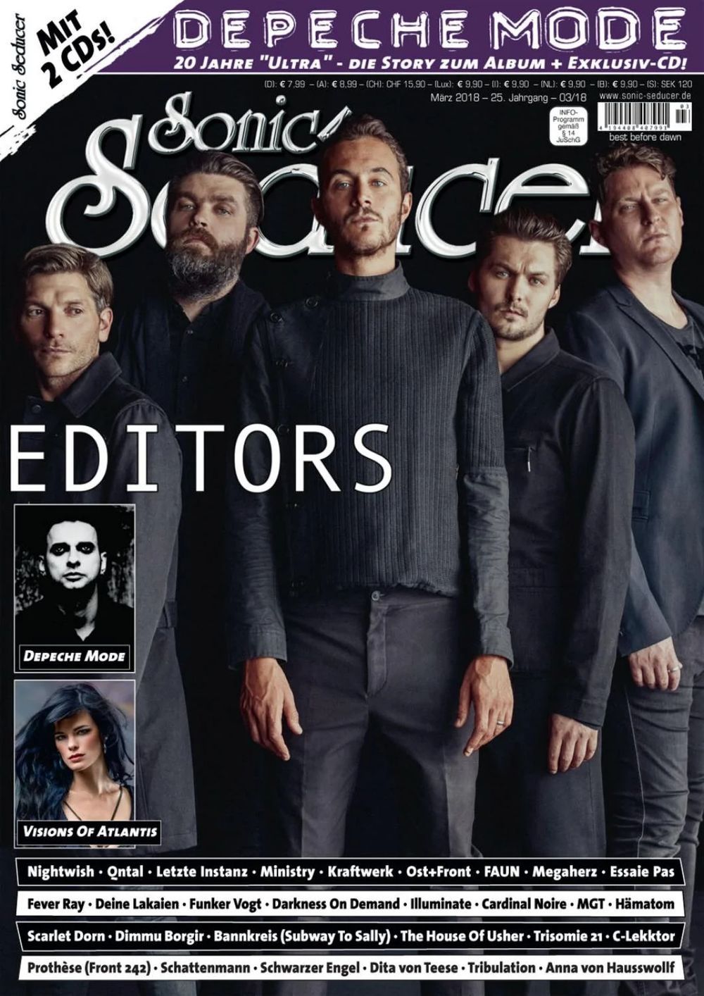 Sonic Seducer Magazin Deutschland 2018-03 Editors Depeche Mode Nightwish Qntal