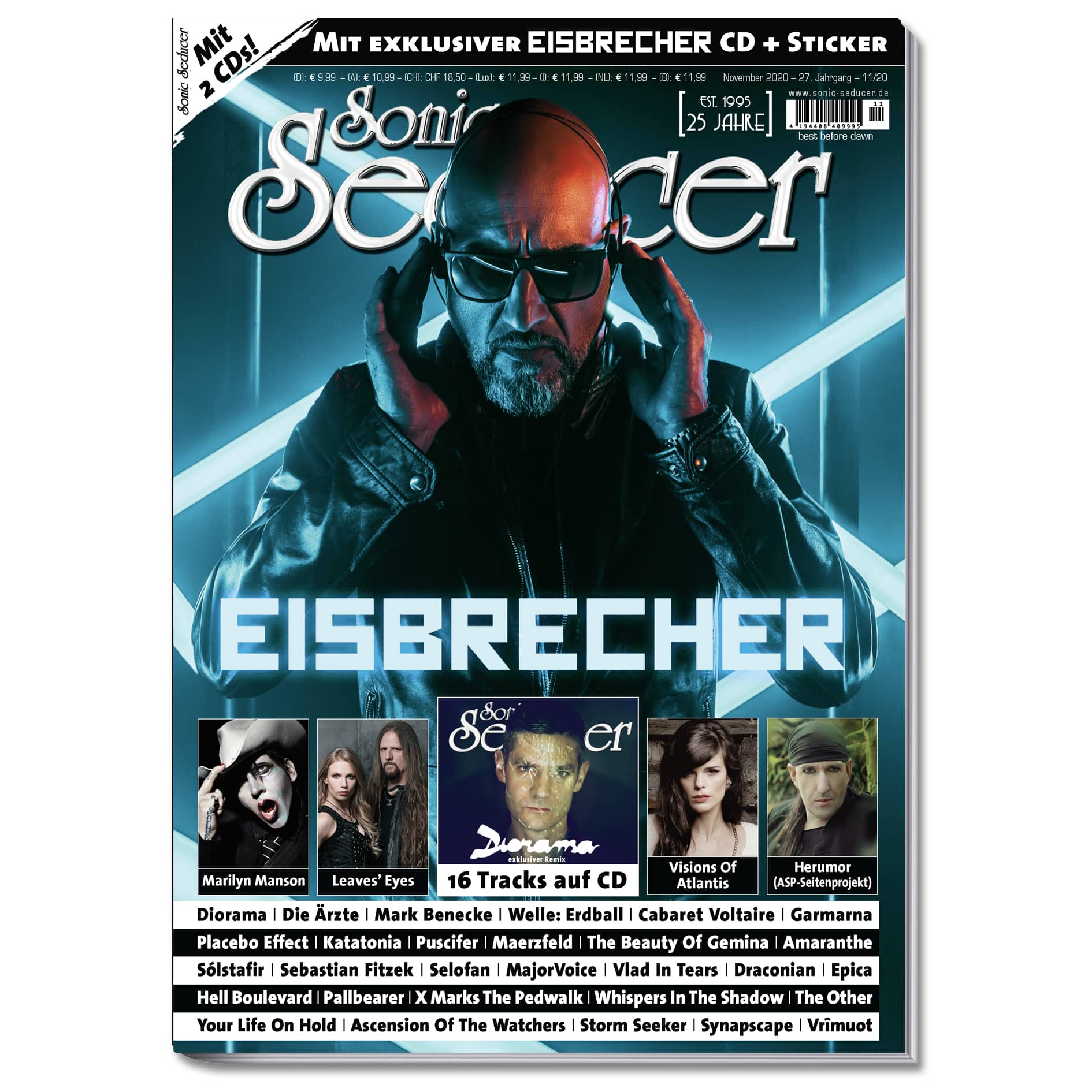 Sonic Seducer Magazin Deutschland 2020-11 Eisbrecher Marilyn Manson Pallbearer