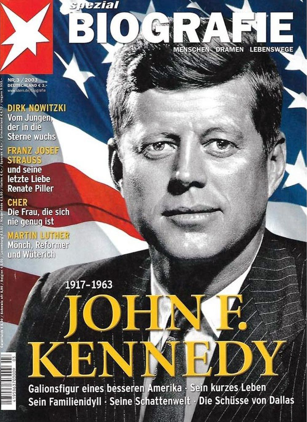 Stern Biografie Magazin Deutschland 2003-03 John F. Kennedy Dirk Nowitzki