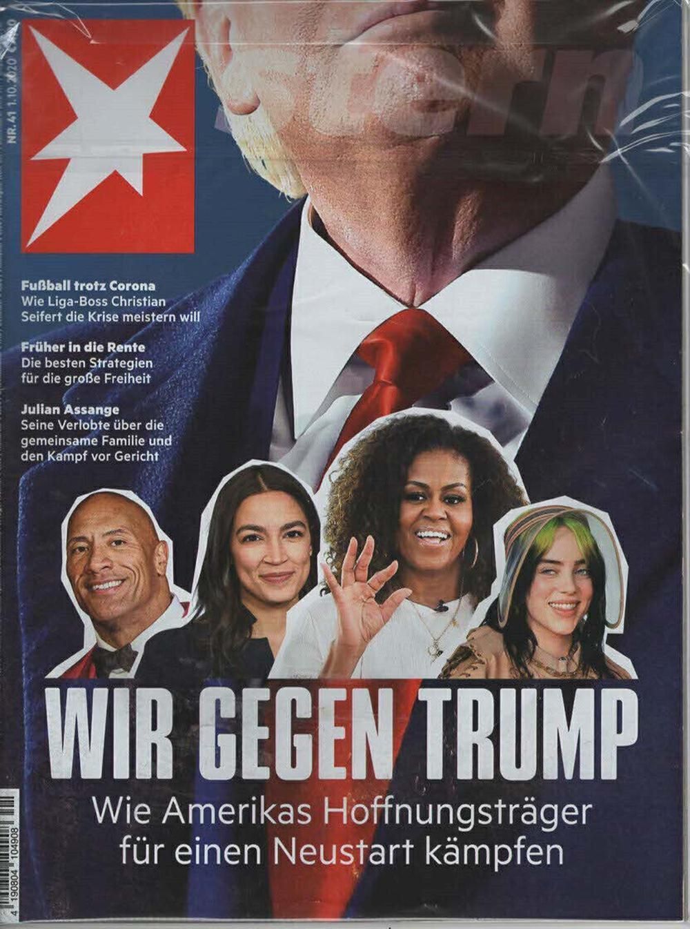 Stern Magazin Deutschland 2020-41 Trump The Rock Michelle Obama Billie Eilish