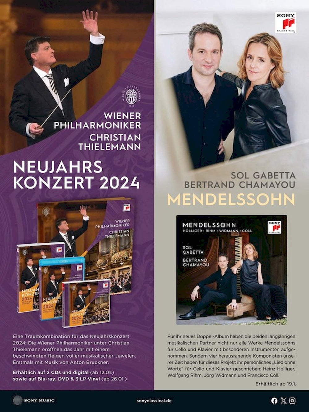 Fono Forum Magazin Deutschland 2024-01 Ragnhild Hemsing Sol Gabetta