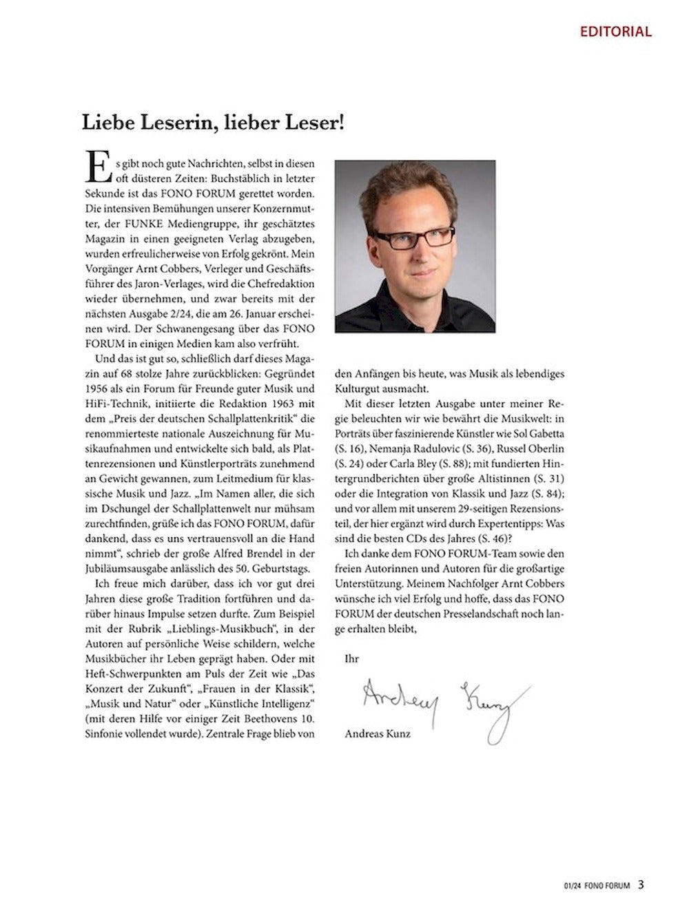 Fono Forum Magazin Deutschland 2024-01 Ragnhild Hemsing Sol Gabetta