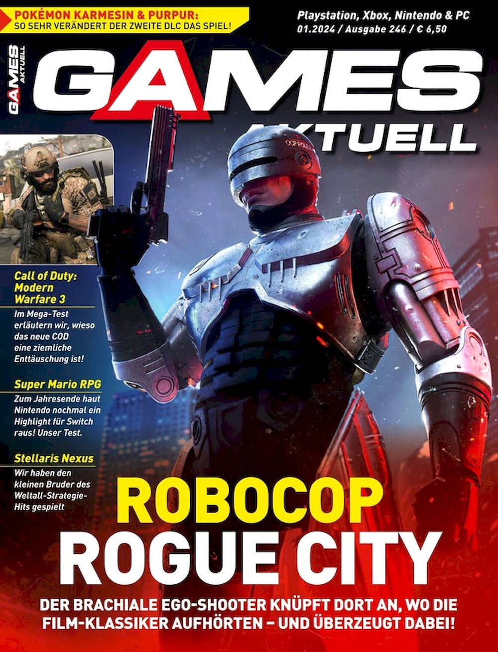 Games Aktuell Magazin Deutschland 2024-01 Robocop Rogue City Call Of Duty