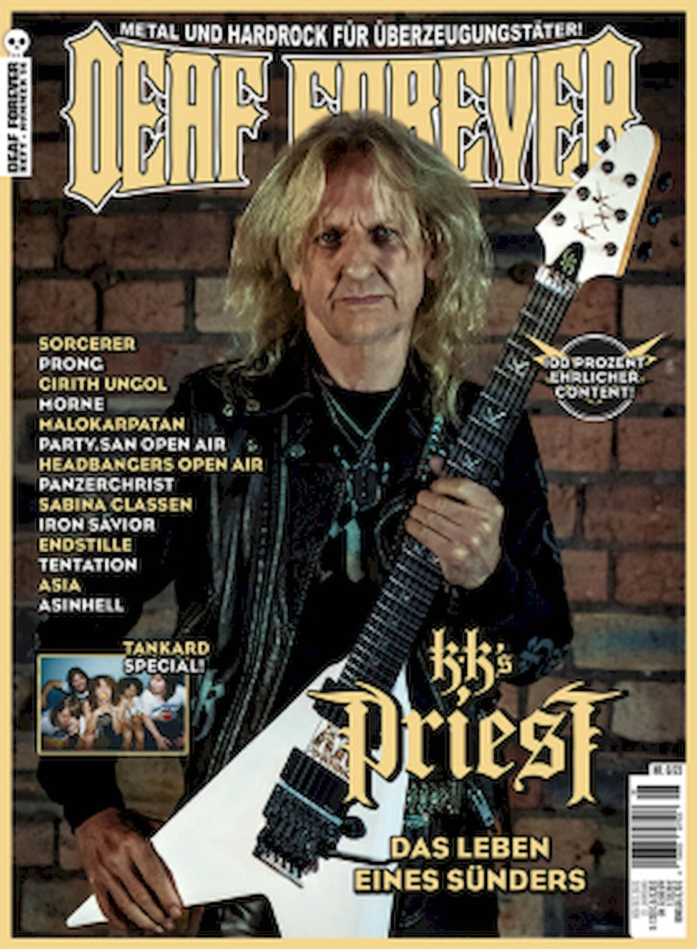 Deaf Forever Revista Alemanha 2023 #56 KK Priest Tankard Pronc Sorcerer Asinhell Prong Edição original