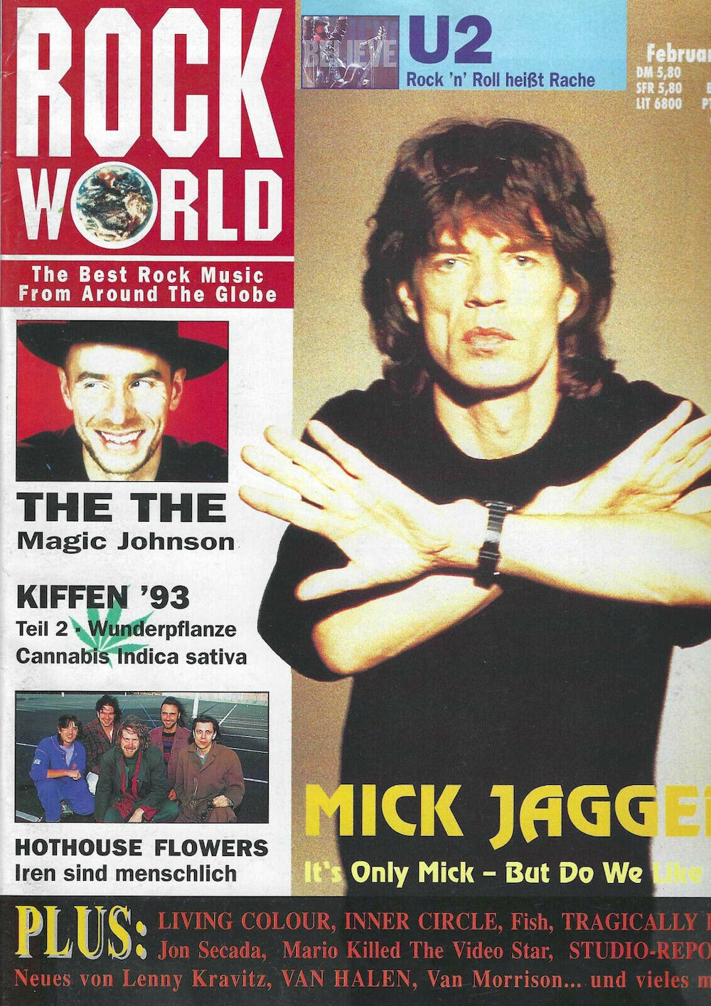Rock World Magazin Deutschland 1993-02 Mick Jagger The The Hothouse Flowers Inner Circle