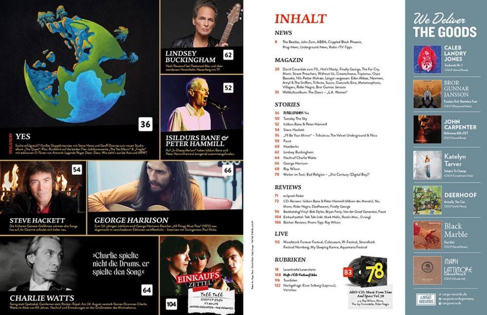 Eclipsed Tijdschrift Duitsland 2021-10 Yes George Harrison Charlie Watts
