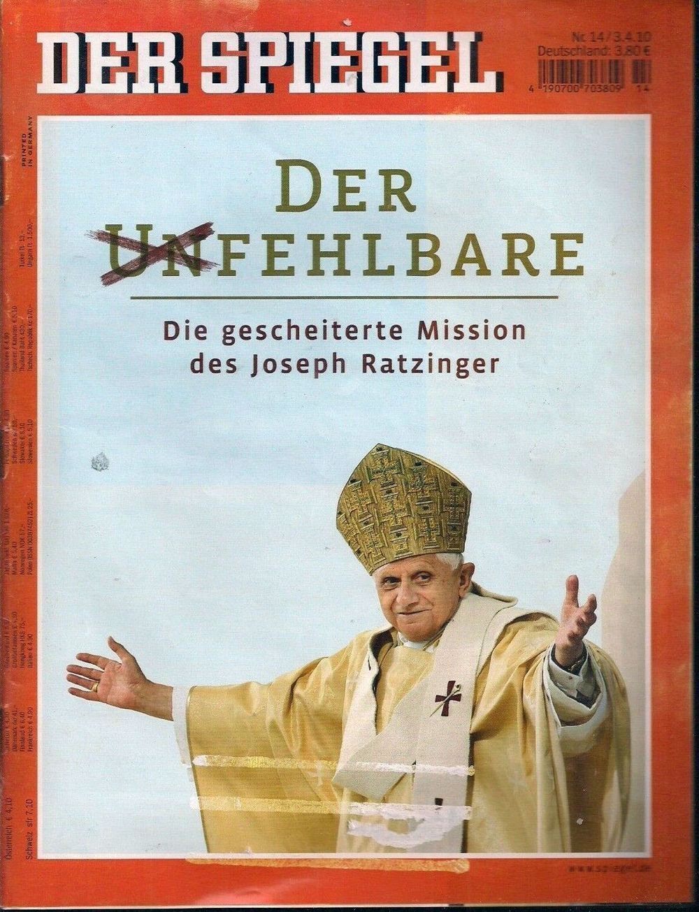 Der Spiegel Magazin Deutschland 2010-14 Joseph Alois Ratzinger Lena Meyer-Landrut