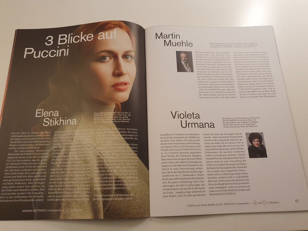 Libretto Plus Tijdschrift Duitsland 2023 #1 Puccini Arianna Manganello Elena Stikhina