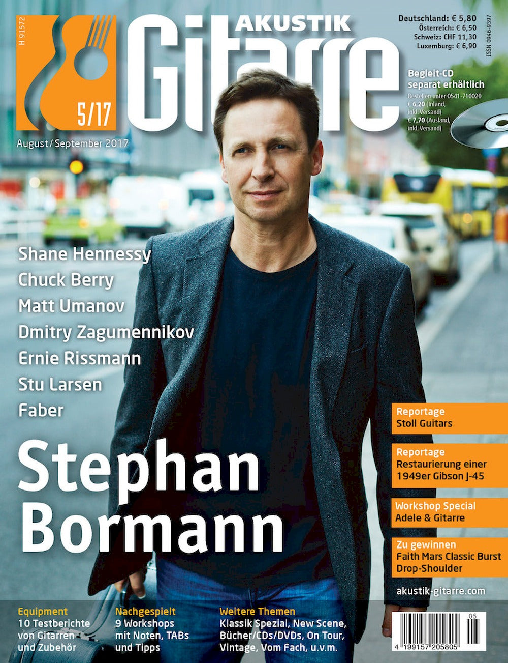 Akustik Gitarre Magazin Deutschland 2017-05 Stephan Bormann Shane Hennessy Chuck Berry Matt Umanov Dmitry Zagumennikov