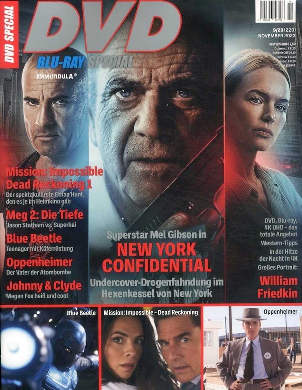 DVD Spezial Lehti Saksa 2023 #220 Mel Gibson William Friedkin Alkuperäinen painos