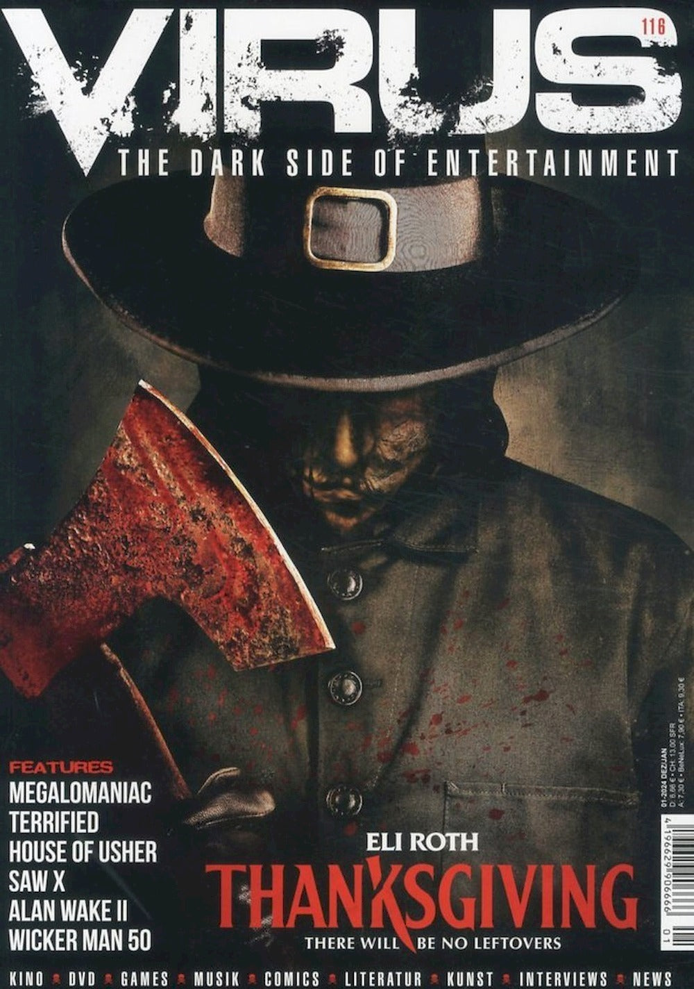 Virus Magazin Deutschland 2023 #116 Eli Roth Thanksgiving