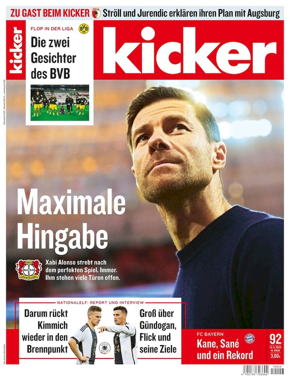 Kicker Magasin Tyskland 2023 Xabi Alonso Originaludgave