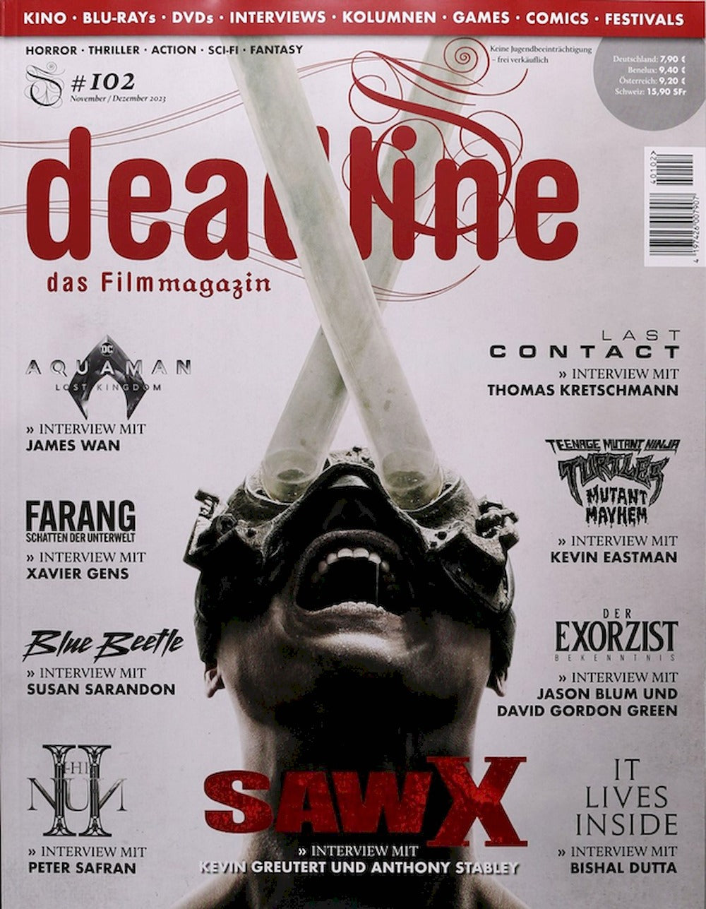 Deadline Magasin Tyskland 2023 #102 Saw X Last Contact Farang