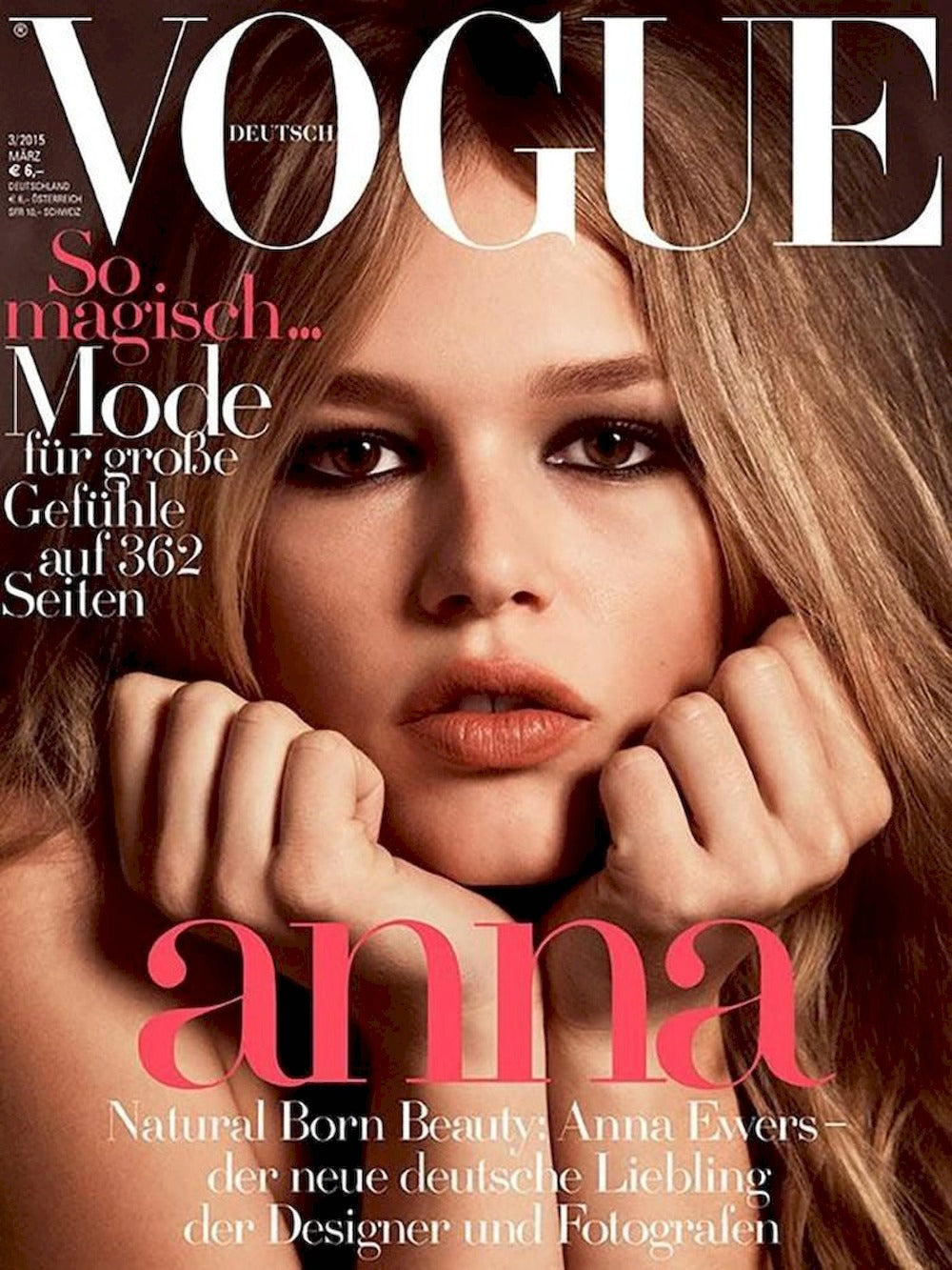 Vogue Magasin Tyskland 2016 Anna Ewers Originaludgave Cover #2