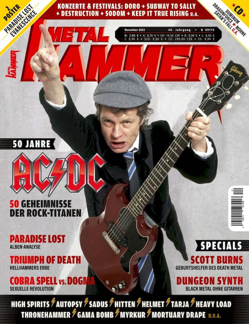 Metal Hammer Magazin Deutschland 2023-12 ACDC Paradise Lost Scott Burns Autopsy AC/DC