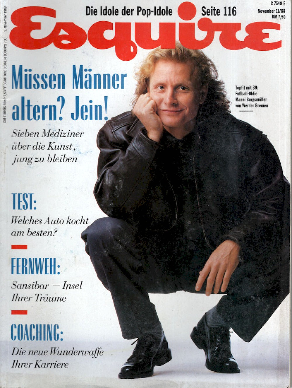 Esquire Magazin Deutschland 1988-11 Manfred Burgsmüller