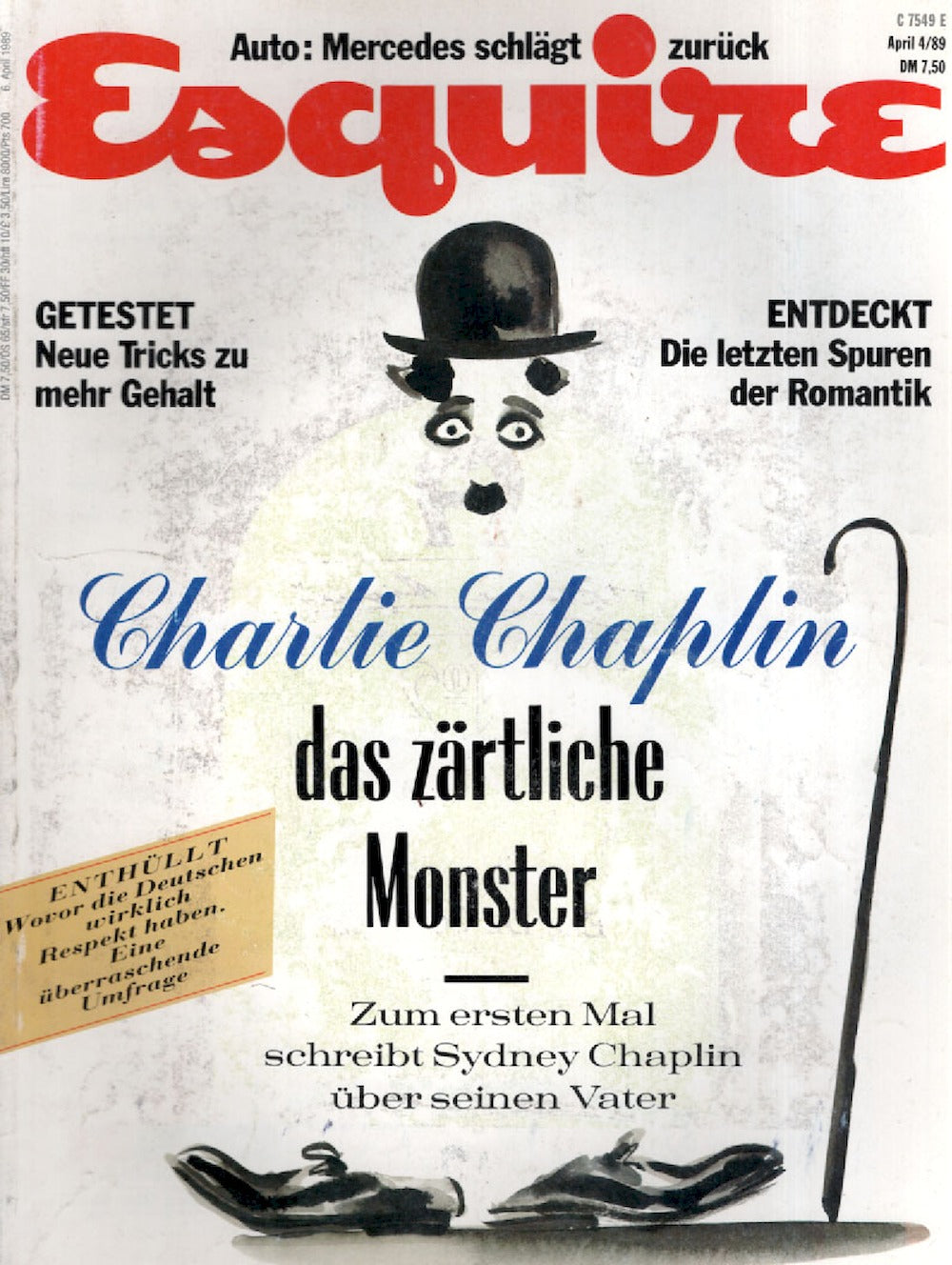 Esquire Magazin Deutschland 1989-04 Charlie Chaplin Sydney