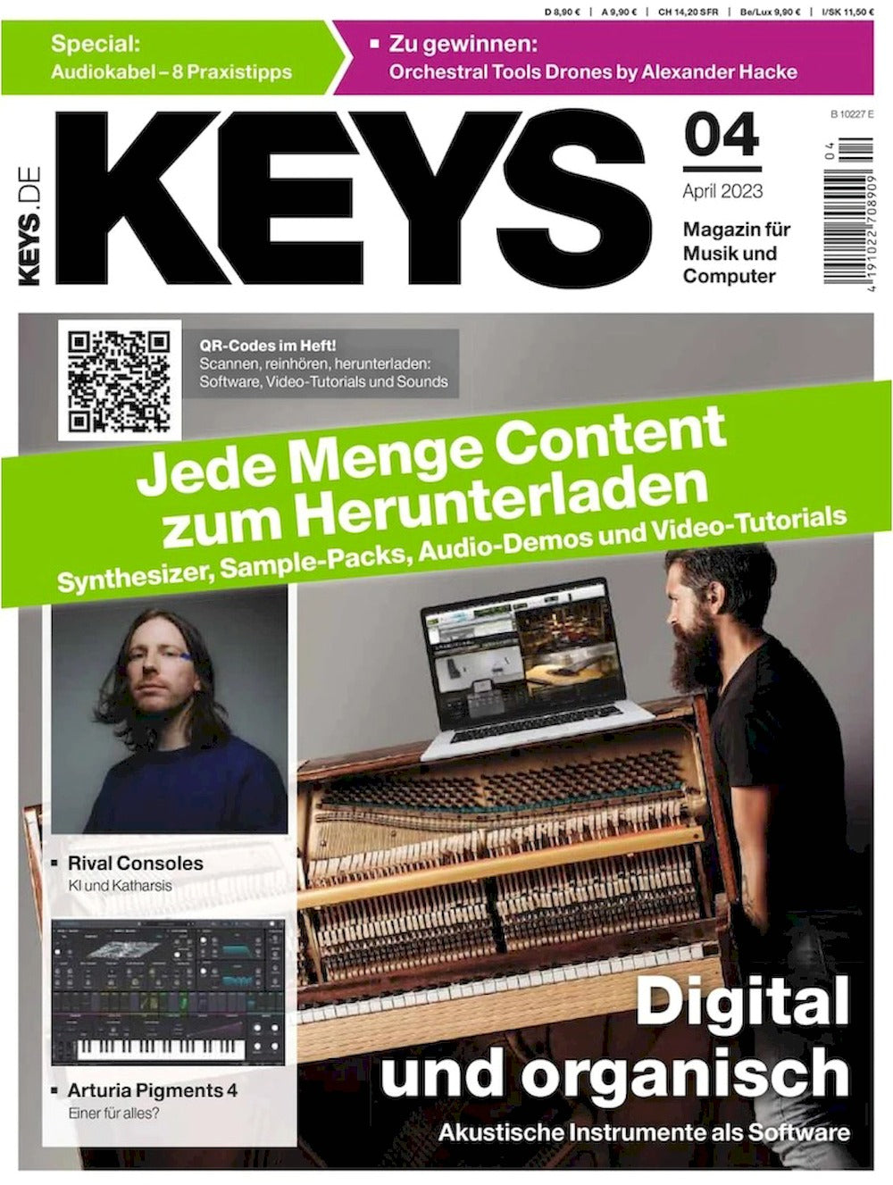 Keys Magazine Allemagne 2023-04 – Rival Consoles Bibio Peter Vorländer – Édition originale