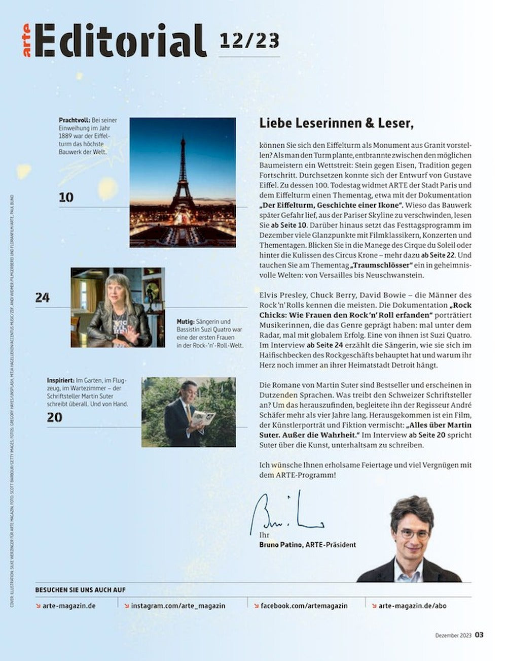 Arte Magasin Tyskland 2023-12 Paris Suzi Quattro