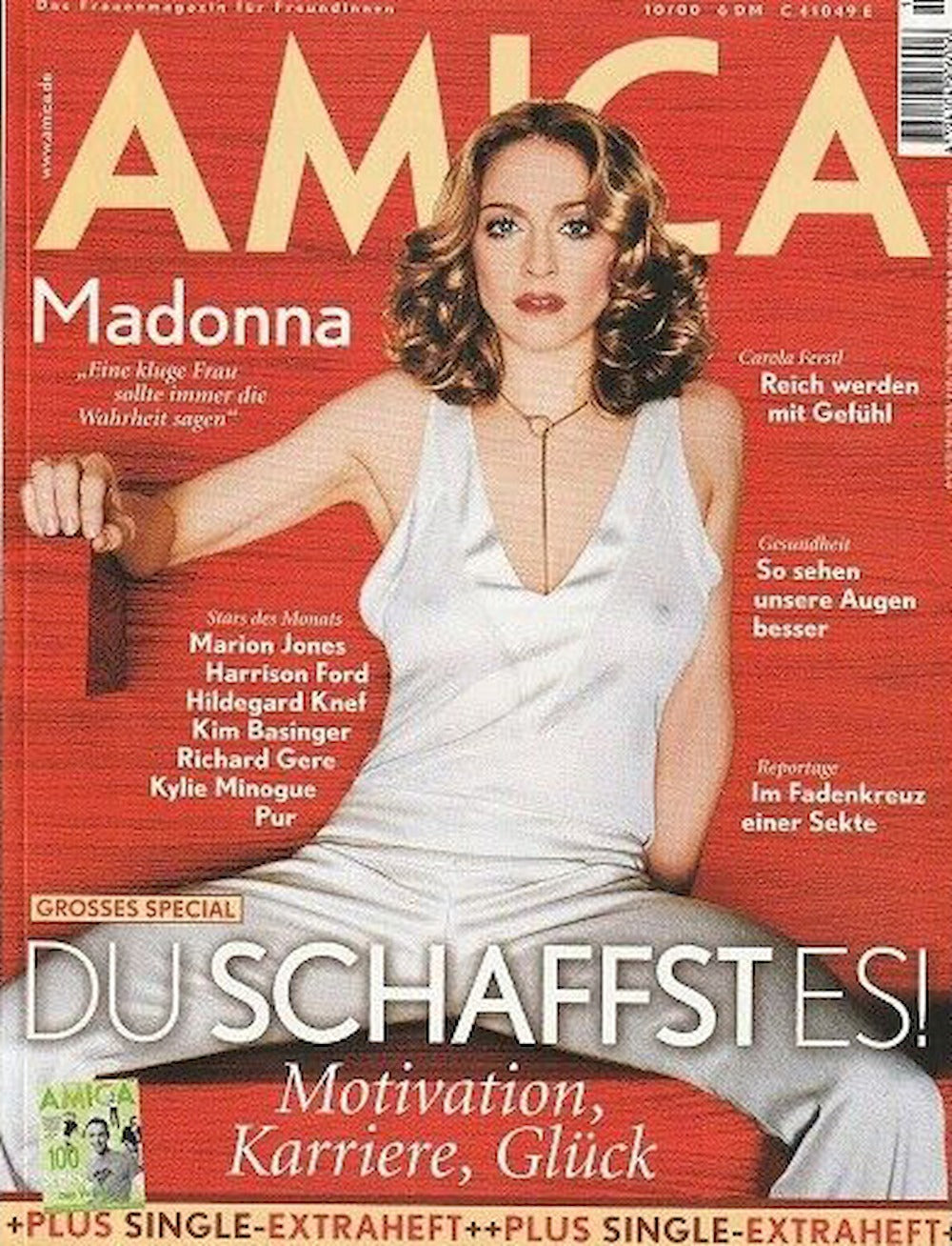 Amica Magasin Tyskland 2000-10 – Madonna Marion Jones Harrison Ford Hildagard Knef Kim Basinger – Originaludgave