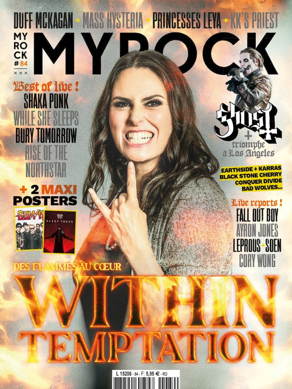 MyRock Magazine France 2023 #84 Within Temptation Bury Tomorrow Original Print Issue