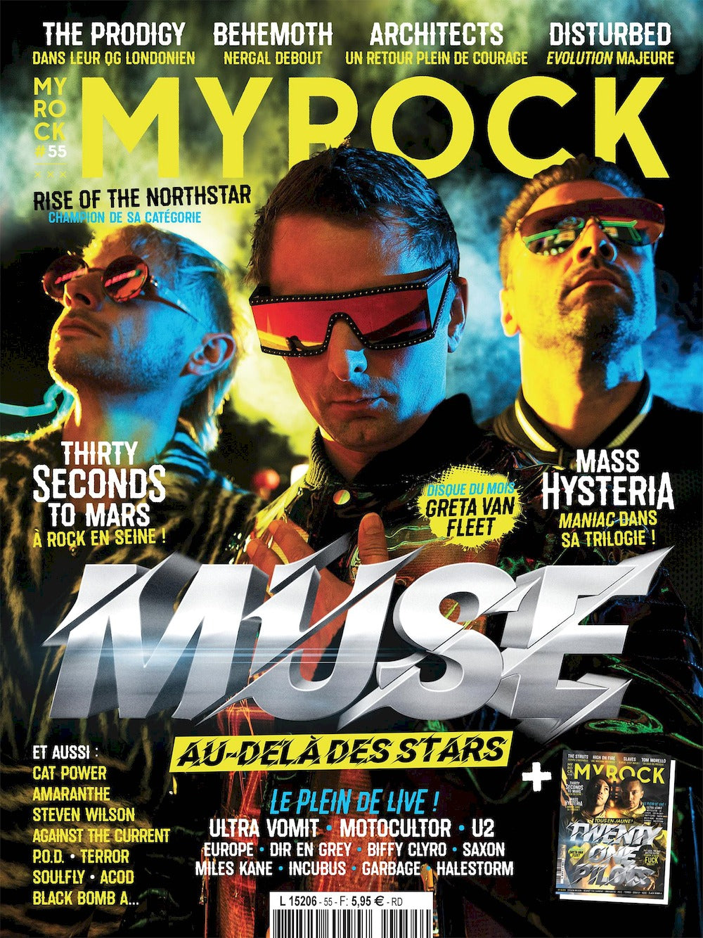 MyRock Magasin Frankrig 2018 #55 Muse Twenty One Pilots Thirty Seconds To Mars Originaludgave