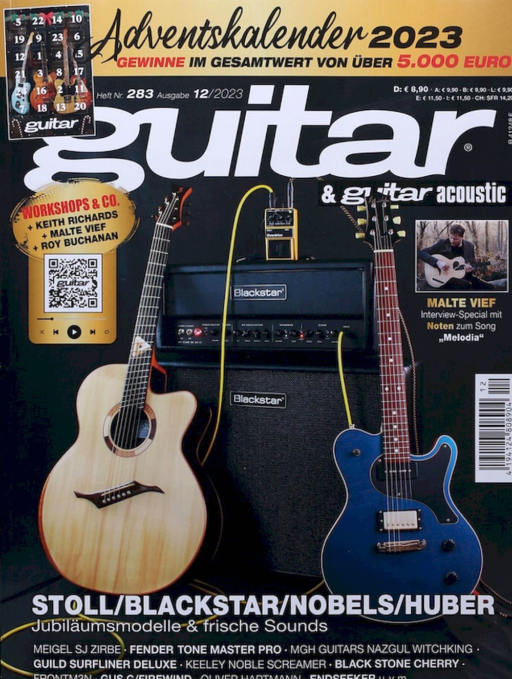 Guitar Revista Alemanha 2023-12 – Malte Vief Black Stone Cherry – Edição original