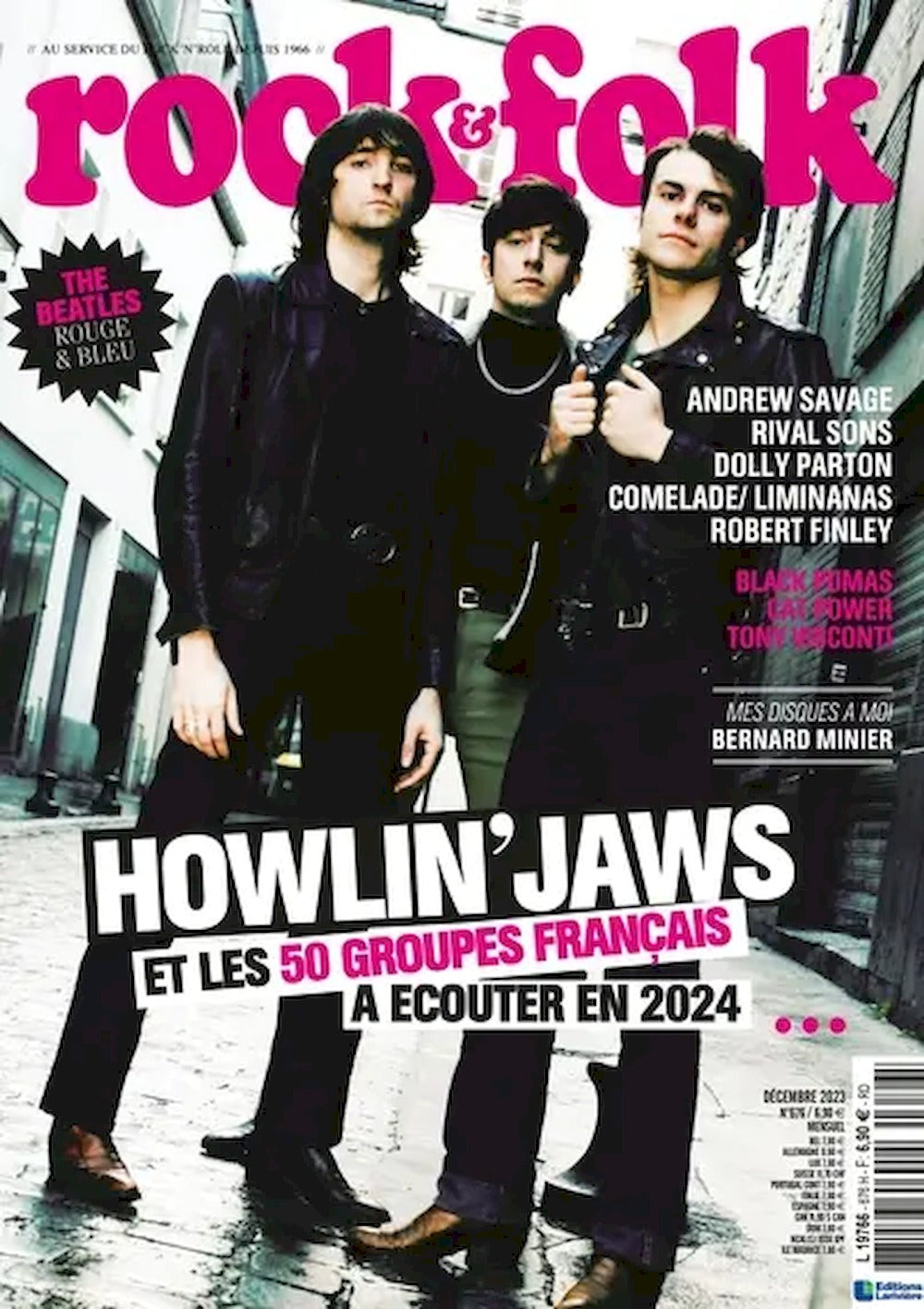 Rock & Folk Revista França 2023 #676 Howlin Jaws Dolly Parton Rival Sons Edição original