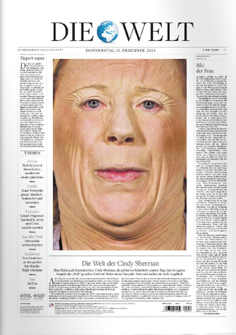 Die Welt Newspaper Deutschland 2014-12 Cindy Sherman Edition