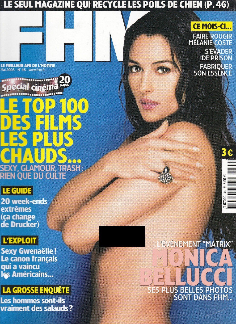 FHM Lehti Ranska 2003-05 Monica Bellucci Alkuperäinen painos