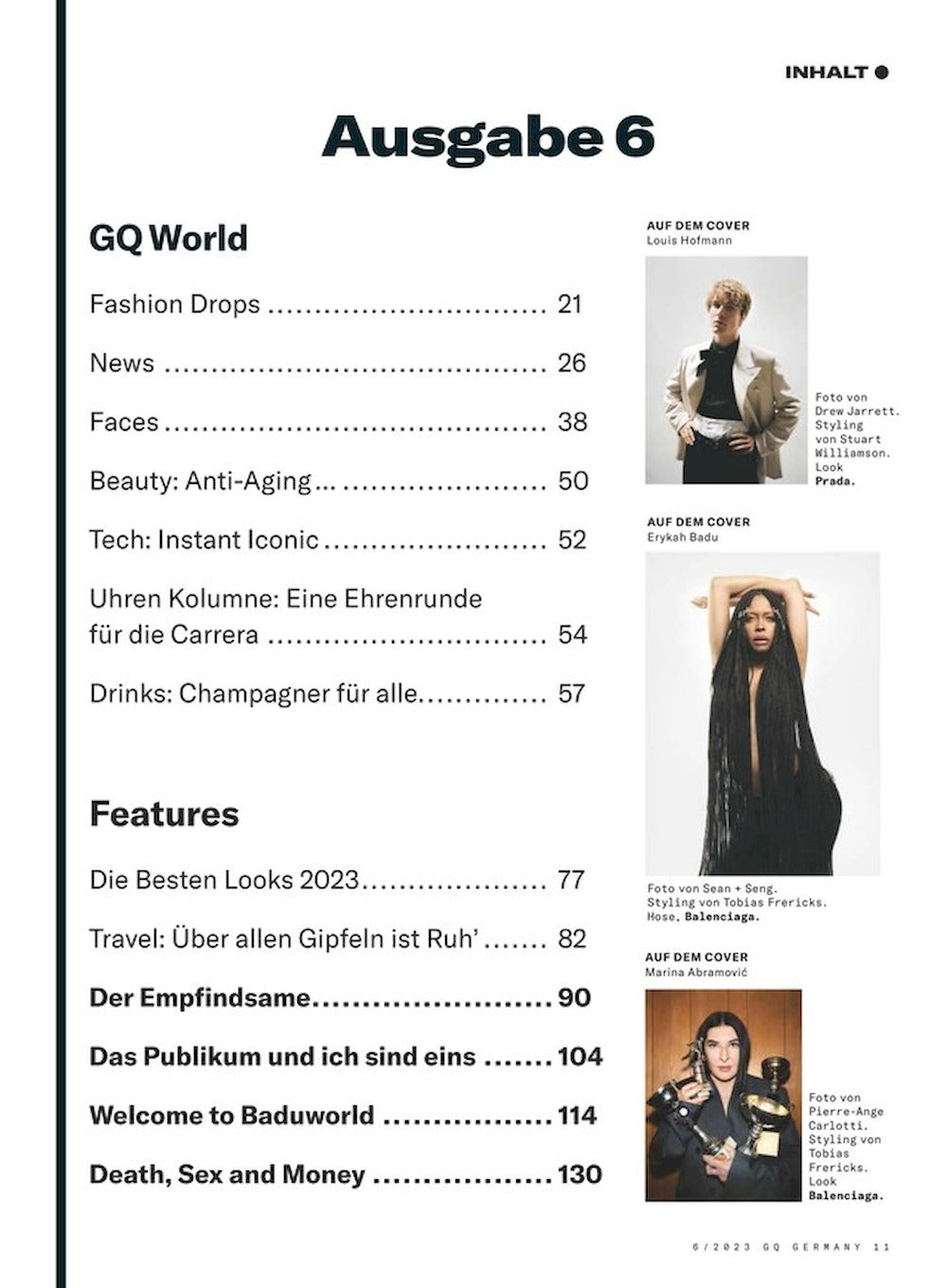 GQ Tijdschrift Duitsland 2023-06 Louis Hofmann Tremaine Emory Originele uitgave