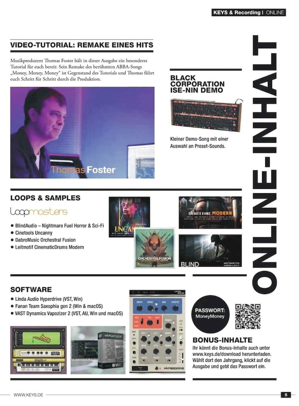 Keys & Recording Magasin Tyskland 2023-12 – +01 Nico Plagemann Duff McKagan – Originaludgave