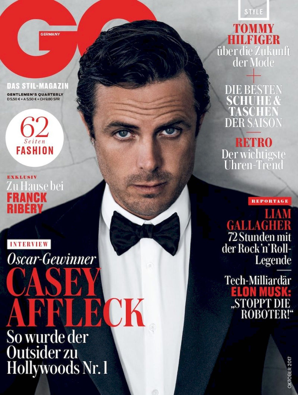 GQ Magazine Allemagne 2017-10 – Casey Affleck Franck Ribière – Édition originale