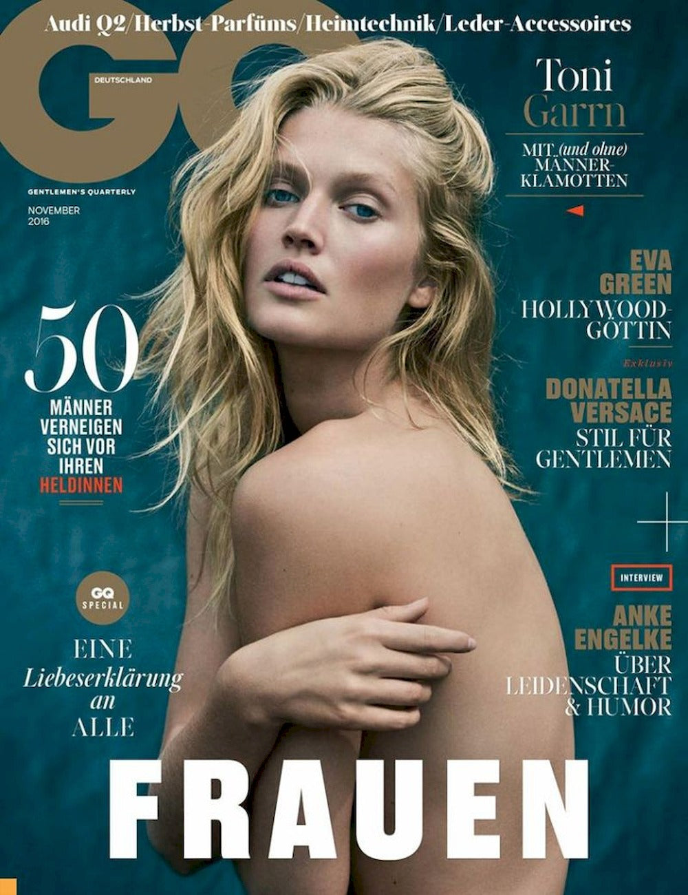GQ Magazin Deutschland 2016-11 Toni Garrn Eva Green Donatella Versace