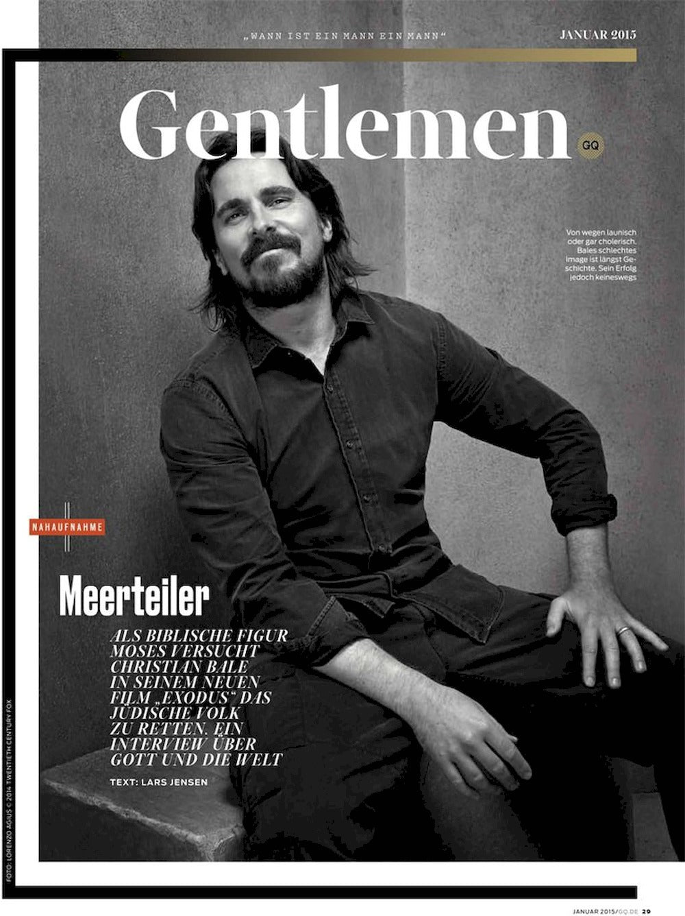 GQ Revista Alemania 2015-01 – Christian Bale – Edición original