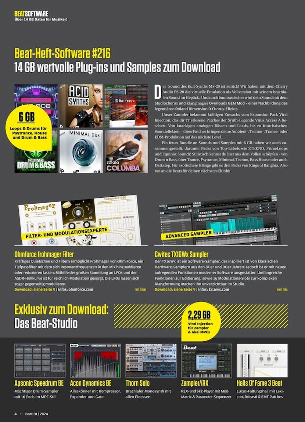 Beat Magazin Deutschland 2024-01 Trevor Horn Alva Noto