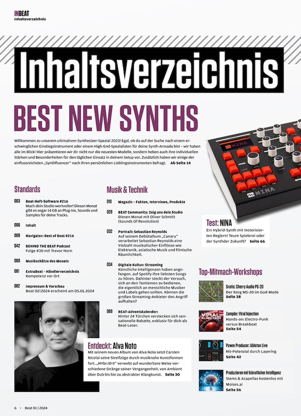 Beat Magazin Deutschland 2024-01 Trevor Horn Alva Noto