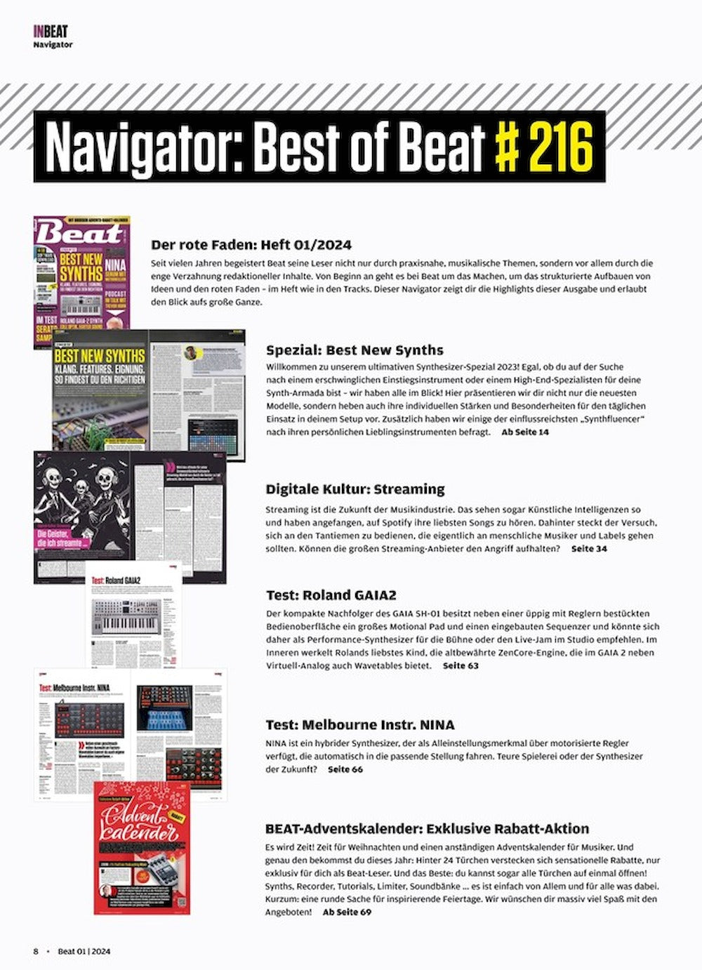 Beat Magazin Deutschland 2024-01 Trevor Horn Alva Noto