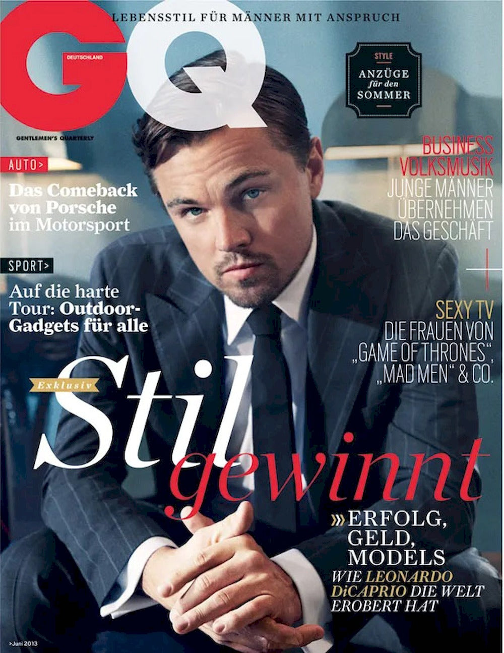 GQ Magazin Deutschland 2013-06 Leonardo DiCaprio Morena Baccarin Emilia Clarke