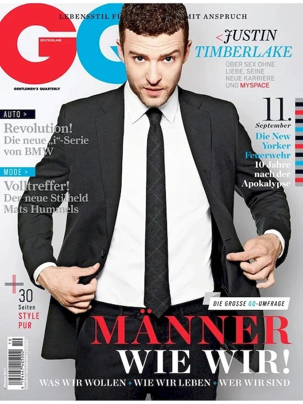 GQ Magasin Tyskland 2011-10 Justin Timberlake
