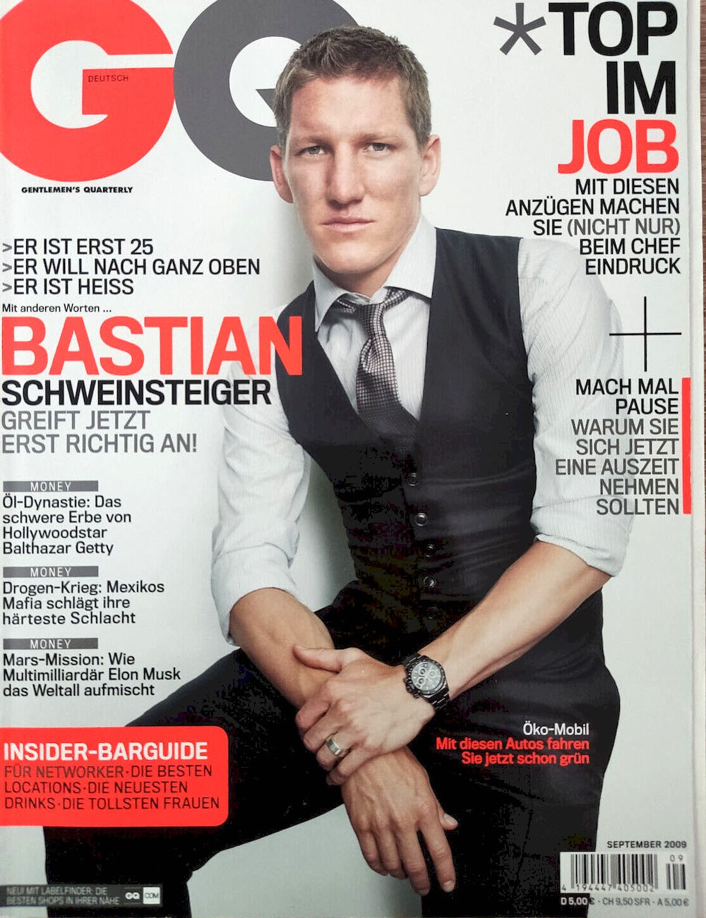 GQ Revista Alemania 2009-09 Bastian Schweinsteiger Olivia Wilde