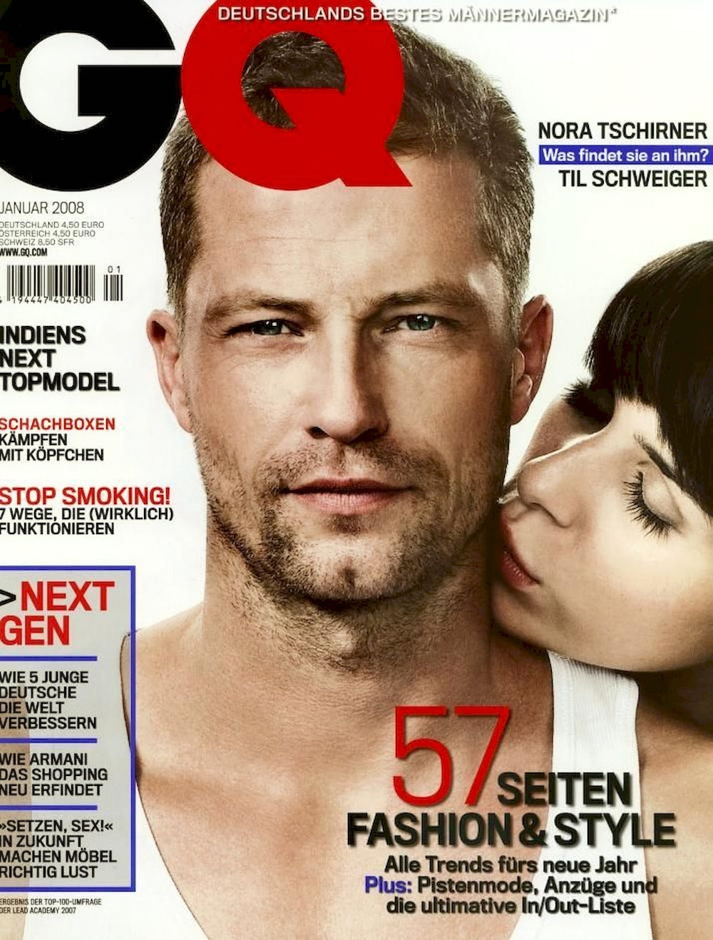 GQ Revista Alemanha 2008-01 Nora Tschirner Till Schweiger
