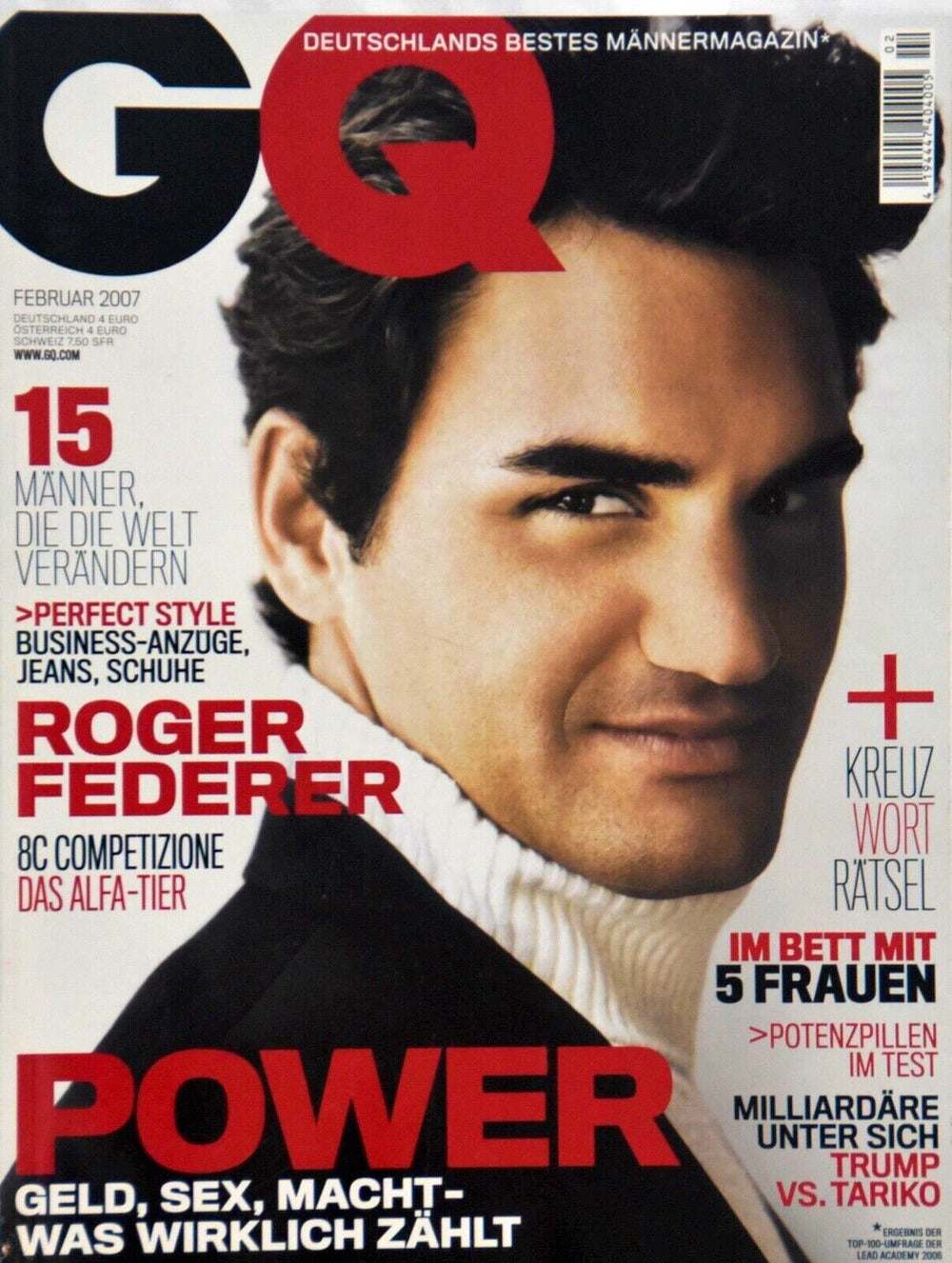 GQ Lehti Saksa 2007-02 Roger Federer