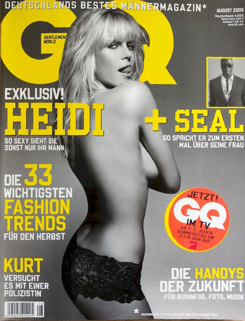 GQ Tijdschrift Duitsland 2005-08 Heidi Klum Seal Jessica Alba