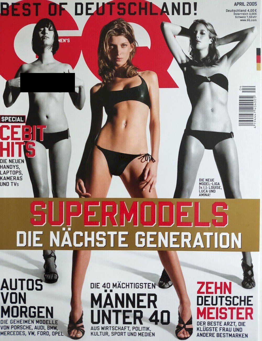GQ Tijdschrift Duitsland 2005-04 Luise Luca Amina Originele uitgave